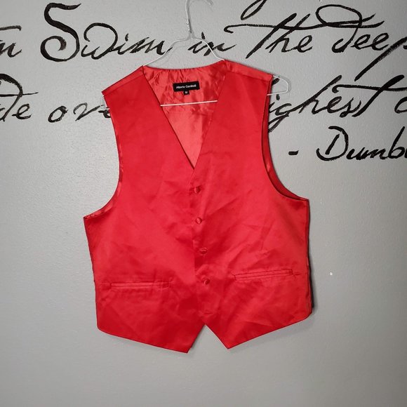Alberto Cardinali Mens Dress Vest Solid 